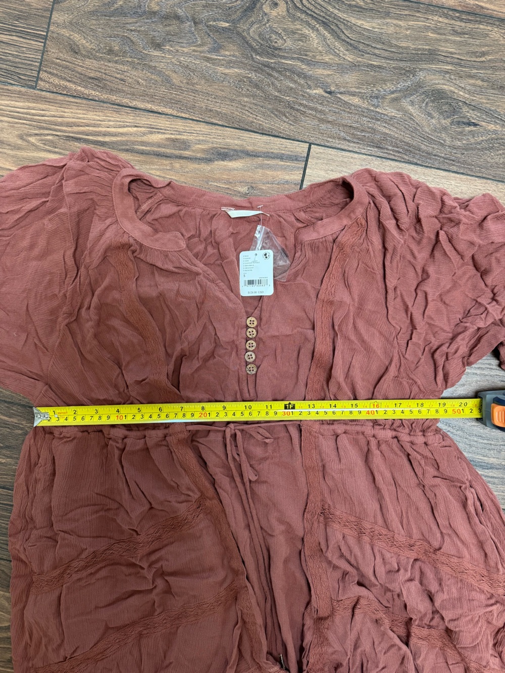 Free People Plenty of Love Maxi Dress in Brick / Clay Color - Size Small - Picture 7 of 7